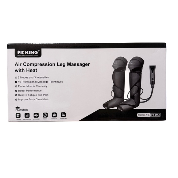 NEW FIT KING Leg and Foot Air Compression with Knee Heat for Circulation Massage